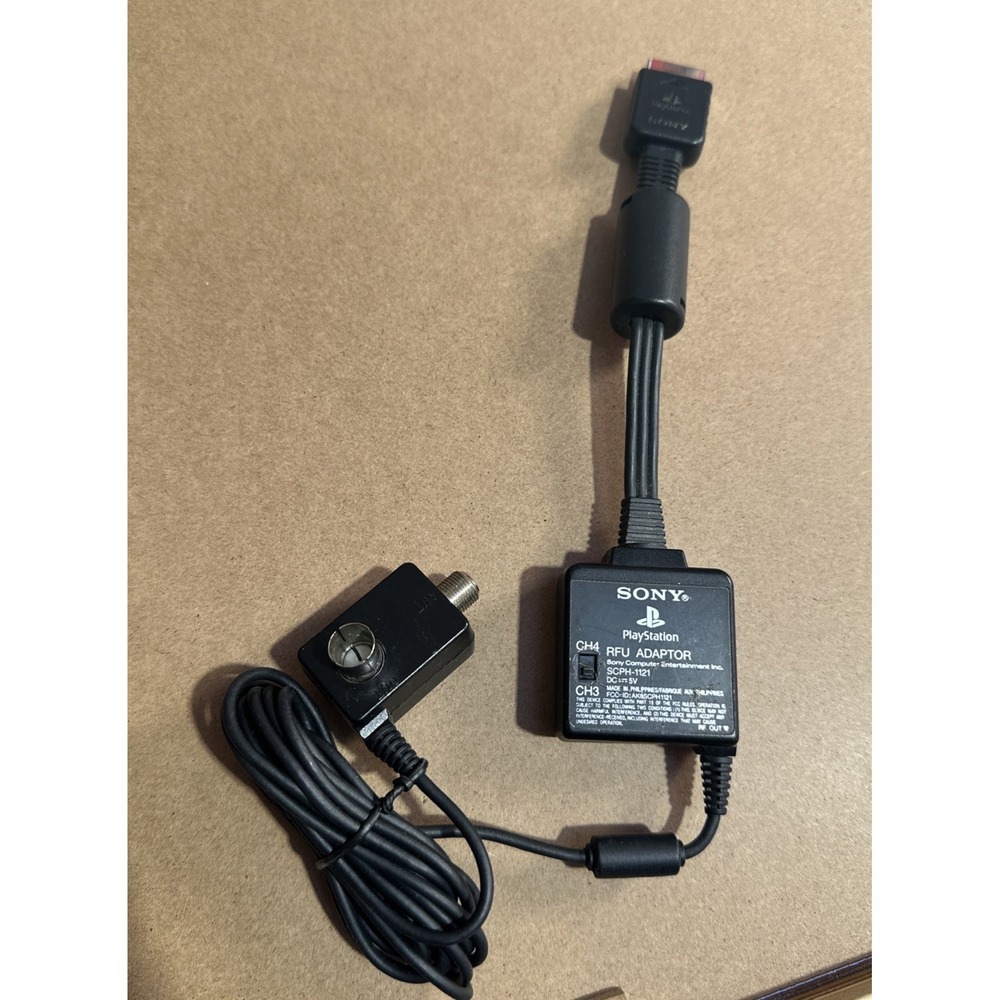 Original Sony‎ PLAYSTATION 1 Antenna RFU Adaptor Aerial PAL SCPH-10072B PS1 Cord